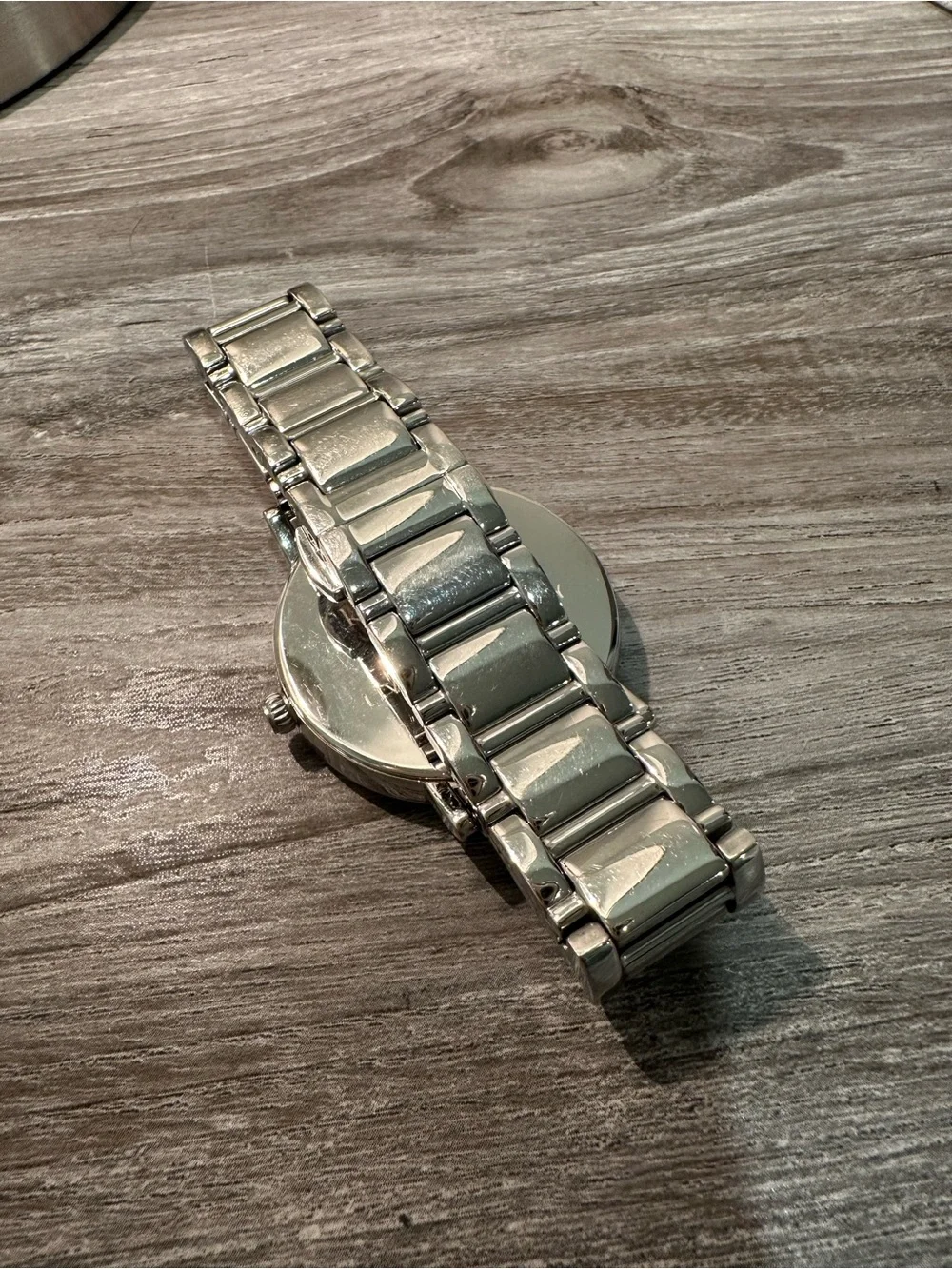 kate spade Silver-Tone Bracelet Watch with Ivory Dial and Pink Accent